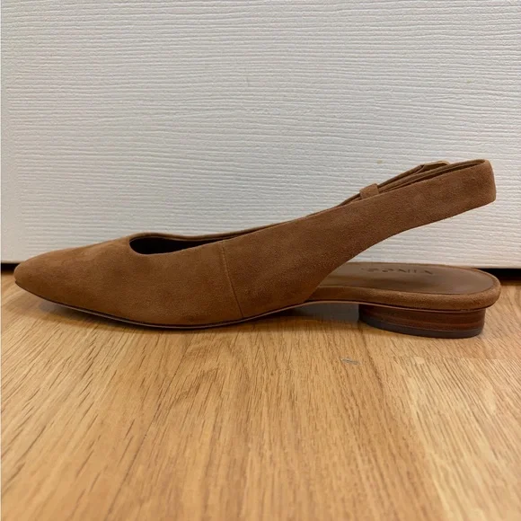 Vince Camel Gracy Suede Square Toe Sling Back Shoes Size 7.5 - Picture 6 of 9